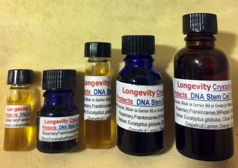 Longevity Anti-Aging Mental Focus Blend: Protects dna Telomeres (Crystal Energy)